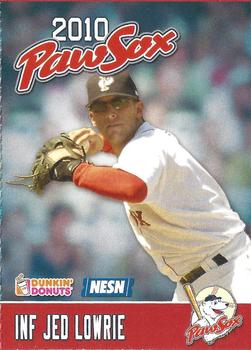 2010 Dunkin' Donuts NESN Pawtucket Red Sox #NNO Jed Lowrie Front