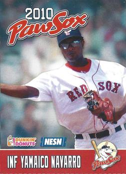 2010 Dunkin' Donuts NESN Pawtucket Red Sox #NNO Yamaico Navarro Front