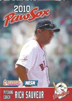 2010 Dunkin' Donuts NESN Pawtucket Red Sox #NNO Rich Sauveur Front
