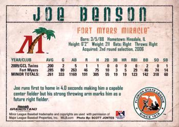 2010 Grandstand Florida State League Top Prospects #3 Joe Benson Back