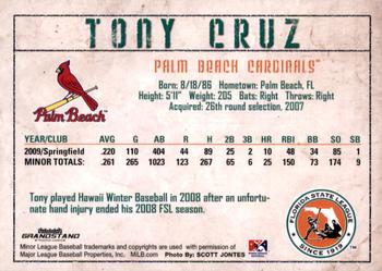 2010 Grandstand Florida State League Top Prospects #6 Tony Cruz Back