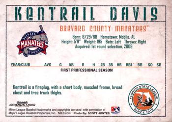 2010 Grandstand Florida State League Top Prospects #8 Kentrail Davis Back