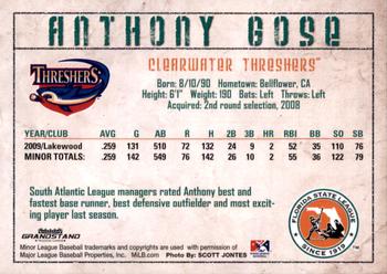 2010 Grandstand Florida State League Top Prospects #10 Anthony Gose Back