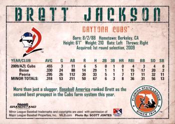 2010 Grandstand Florida State League Top Prospects #11 Brett Jackson Back