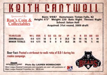 2010 Grandstand Yakima Bears #NNO Keith Cantwell Back