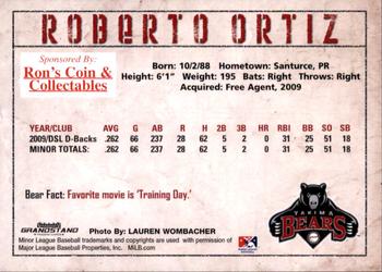 2010 Grandstand Yakima Bears #NNO Roberto Ortiz Back