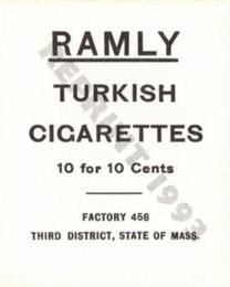 1993 1909 Ramly Cigarettes T204 (Reprint) #NNO Pat Donahue Back
