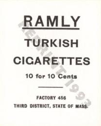 1993 1909 Ramly Cigarettes T204 (Reprint) #NNO Doc Gessler Back