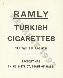 1993 1909 Ramly Cigarettes T204 (Reprint) #NNO Amby McConnell Back