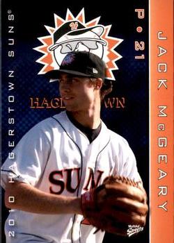 2010 MultiAd Hagerstown Suns #9 Jack McGeary Front