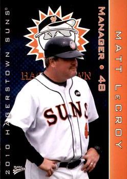 2010 MultiAd Hagerstown Suns #28 Matt LeCroy Front
