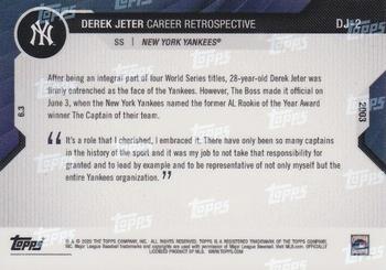 2020 Topps Now Chrome Derek Jeter Career Retrospective #DJ-2 Derek Jeter Back