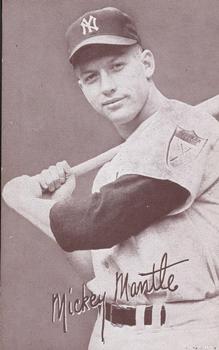 1955 Exhibits Post Card Backs - Mutoscope Back #NNO Mickey Mantle Front