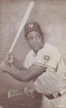1955 Exhibits Post Card Backs - Mutoscope Back #NNO Willie Mays Front