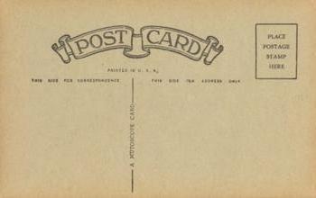 1955 Exhibits Post Card Backs - Mutoscope Back #NNO Warren Spahn Back