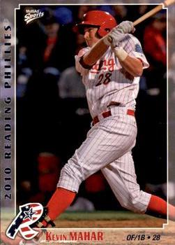 2010 MultiAd Reading Phillies #17 Kevin Mahar Front
