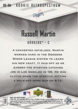 2007 Upper Deck Spectrum - Rookie Retrospectrum Red #RR-RM Russell Martin Back