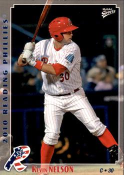 2010 MultiAd Reading Phillies SGA #19 Kevin Nelson Front