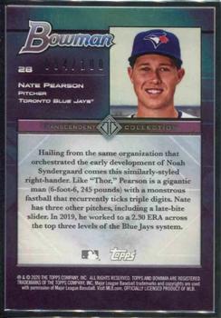 2020 Bowman Transcendent Collection #28 Nate Pearson Back