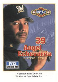 2001 Milwaukee Brewers Police - Wisconsin River Golf Club & Warehouse Specialists Inc #NNO Angel Echevarria Front