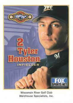 2001 Milwaukee Brewers Police - Wisconsin River Golf Club & Warehouse Specialists Inc #NNO Tyler Houston Front