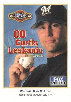 2001 Milwaukee Brewers Police - Wisconsin River Golf Club & Warehouse Specialists Inc #NNO Curtis Leskanic Front