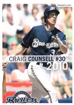 2010 Milwaukee Brewers Police - Portage County Sheriff Dept. #NNO Craig Counsell Front