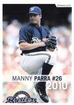 2010 Milwaukee Brewers Police - Portage County Sheriff Dept. #NNO Manny Parra Front