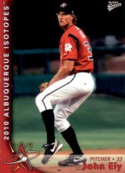2010 MultiAd Albuquerque Isotopes #14 John Ely Front