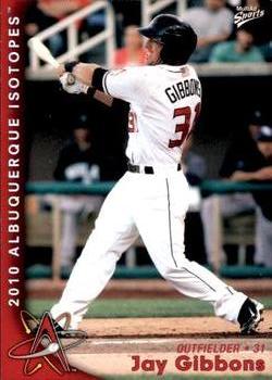 2010 MultiAd Albuquerque Isotopes #15 Jay Gibbons Front