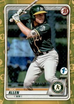 2020 Bowman 1st Edition - Gold #BFE-105 Nick Allen Front