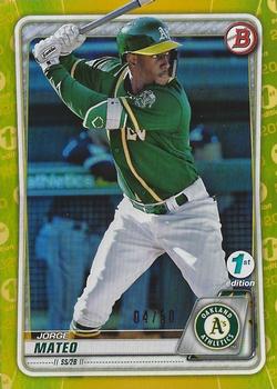 2020 Bowman 1st Edition - Gold #BFE-138 Jorge Mateo Front