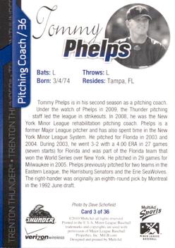 2010 MultiAd Trenton Thunder #3 Tommy Phelps Back