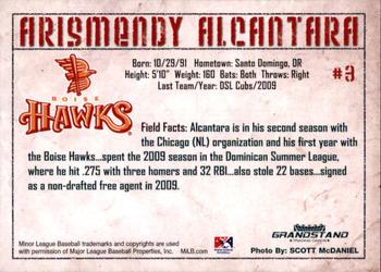 2010 Grandstand Boise Hawks #NNO Arismendy Alcantara Back