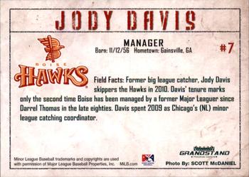 2010 Grandstand Boise Hawks #NNO Jody Davis Back