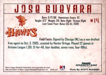 2010 Grandstand Boise Hawks #NNO Jose Guevara Back