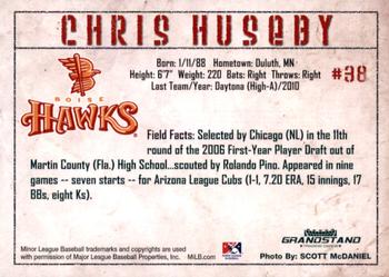 2010 Grandstand Boise Hawks #NNO Chris Huseby Back