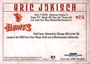 2010 Grandstand Boise Hawks #NNO Eric Jokisch Back