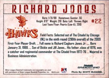 2010 Grandstand Boise Hawks #NNO Richard Jones Back