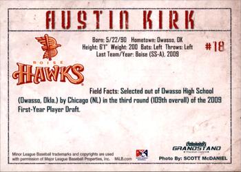 2010 Grandstand Boise Hawks #NNO Austin Kirk Back