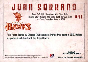 2010 Grandstand Boise Hawks #NNO Juan Serrano Back