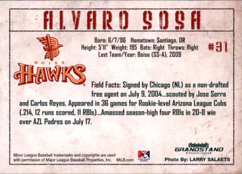 2010 Grandstand Boise Hawks #NNO Alvaro Sosa Back