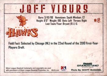 2010 Grandstand Boise Hawks #NNO Jeff Vigurs Back