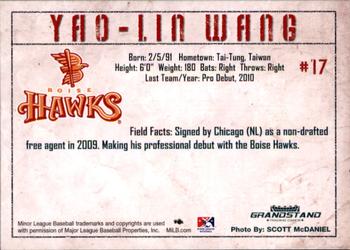2010 Grandstand Boise Hawks #NNO Yao-Lin Wang Back