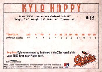 2010 Grandstand Bluefield Orioles #NNO Kyle Hoppy Back