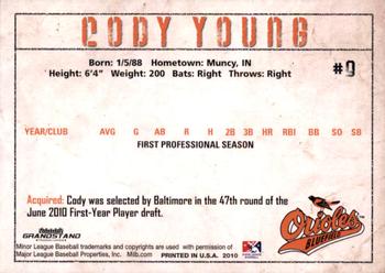 2010 Grandstand Bluefield Orioles #NNO Cody Young Back