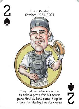 2013 Hero Decks Pittsburgh Pirates Baseball Heroes Playing Cards #2♠ Jason Kendall Front