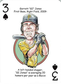 2013 Hero Decks Pittsburgh Pirates Baseball Heroes Playing Cards #3♠ Garrett Jones Front