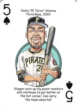 2013 Hero Decks Pittsburgh Pirates Baseball Heroes Playing Cards #5♠ Pedro Alvarez Front