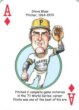 2013 Hero Decks Pittsburgh Pirates Baseball Heroes Playing Cards #A♦ Steve Blass Front